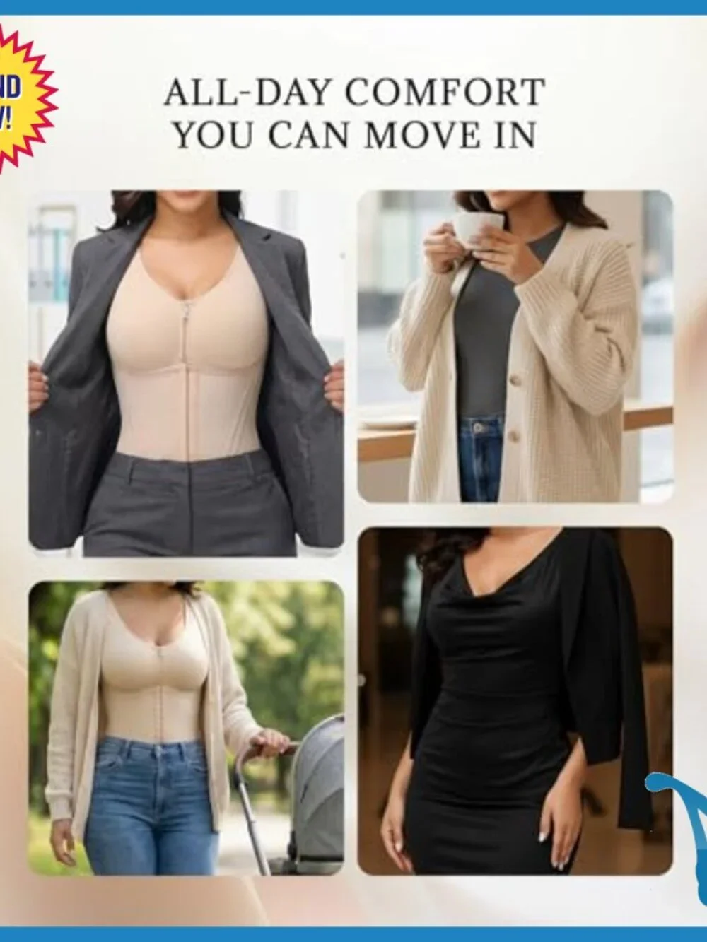 High Compression Full Body Shaper with Built-in Bra and Tummy Control